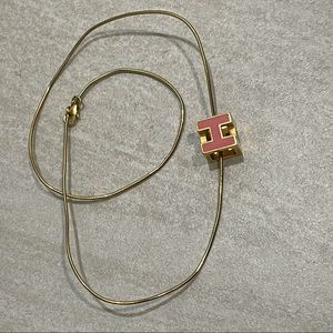 Authetic Hermes H Cube Necklace